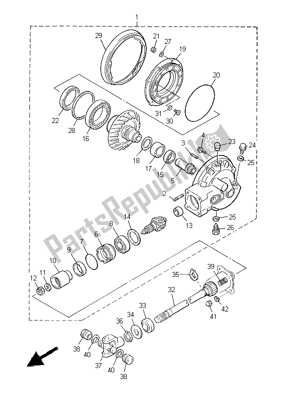 Toutes les pièces pour le Arbre De Transmission du Yamaha XVZ 13 TF 1300 1999