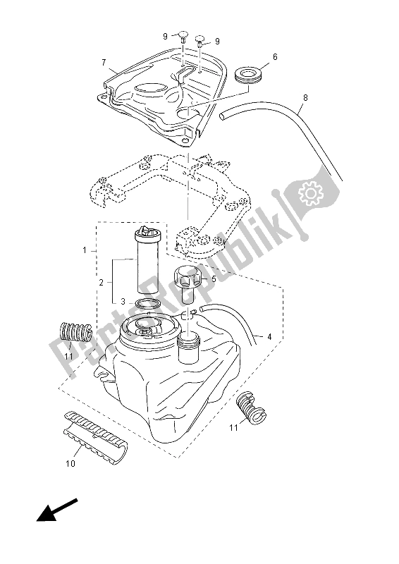 Wszystkie części do Zbiornik Paliwa Yamaha YN 50F 2015