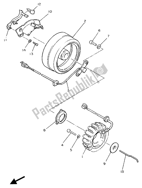 Toutes les pièces pour le Générateur du Yamaha XVZ 13 TD Venture Royal 1300 1990