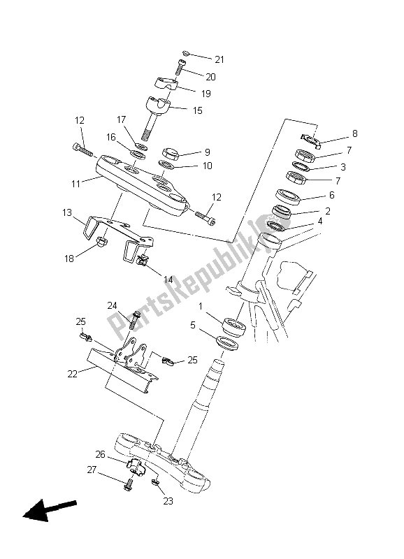 Tutte le parti per il Timone del Yamaha XVS 250 2004
