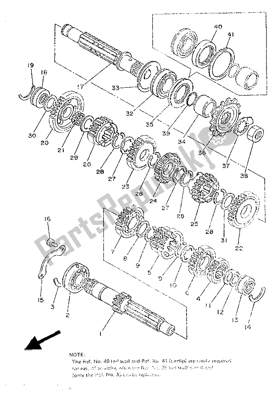 Tutte le parti per il Trasmissione del Yamaha TZR 250 1988