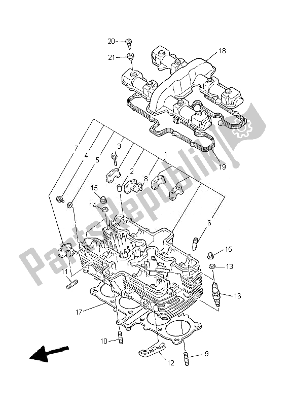 Todas las partes para Cabeza De Cilindro de Yamaha XJR 1300 2010