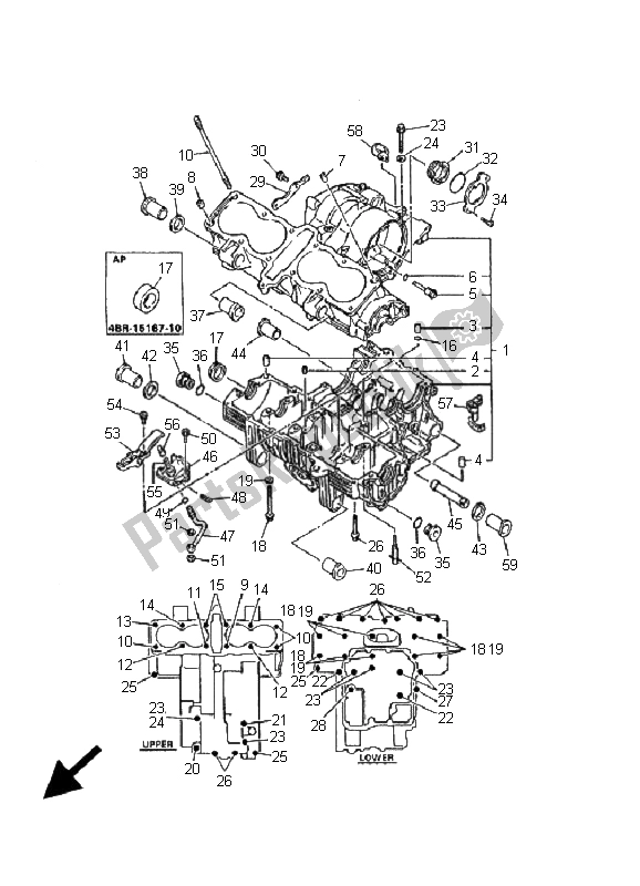 Wszystkie części do Korbowód Yamaha XJ 600S Diversion 2001