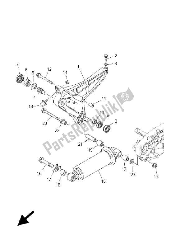 Tutte le parti per il Braccio Posteriore E Sospensione del Yamaha XP 500 T MAX 2005