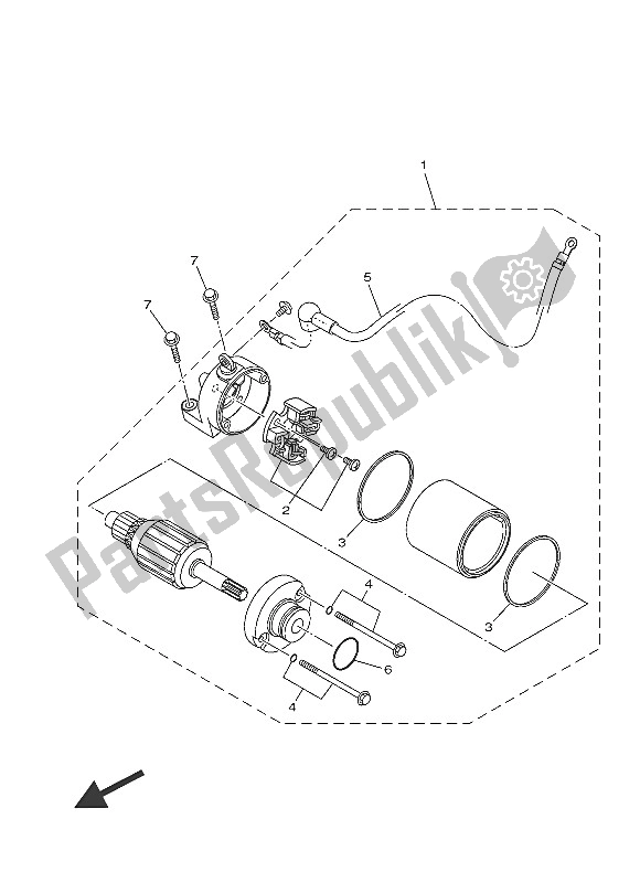 Alle onderdelen voor de Start De Motor van de Yamaha MT 03A 660 2016