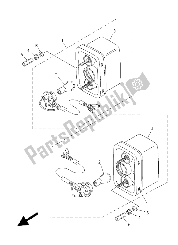 Todas las partes para Luz De La Cola de Yamaha YXM 700E 2014