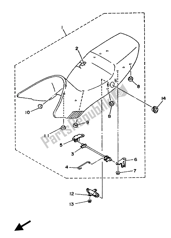 Wszystkie części do Siedzenie Yamaha TDM 850 1993