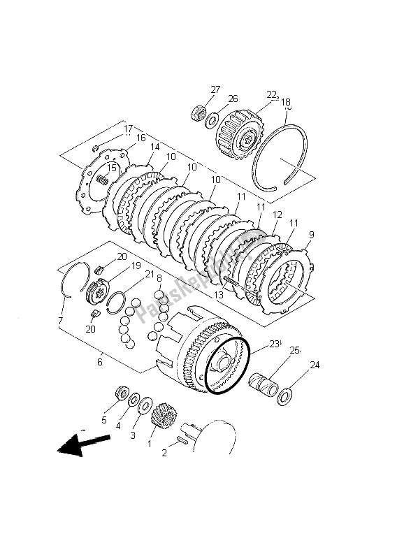 Toutes les pièces pour le Embrayage du Yamaha PW 80 2002