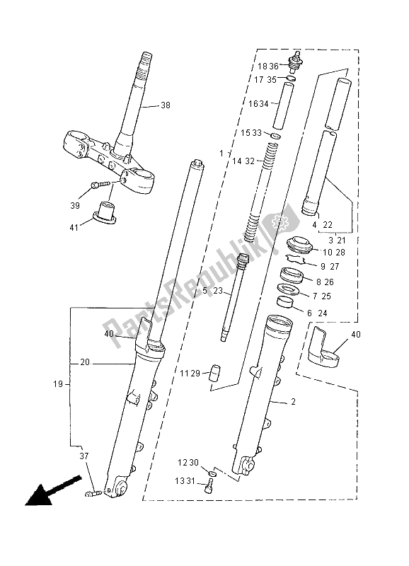 Tutte le parti per il Forcella Anteriore del Yamaha XJR 1300 SP 2000