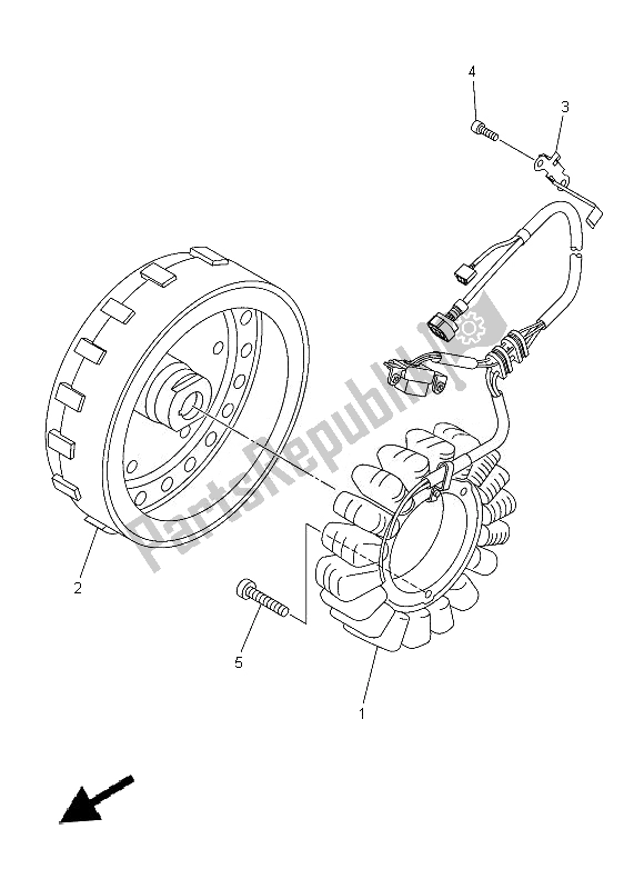 All parts for the Generator of the Yamaha XVS 1300A 2014