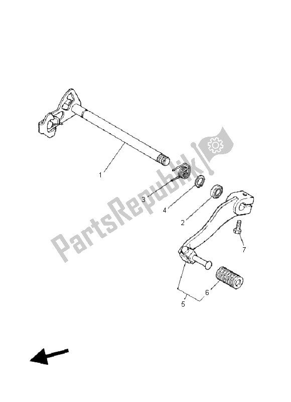 Todas las partes para Eje De Cambio de Yamaha DT 125X 2006