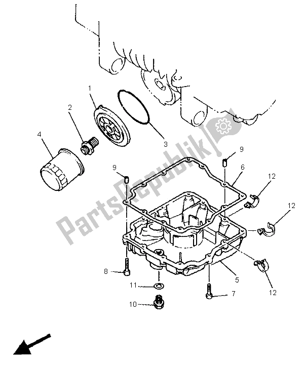 Todas as partes de Limpador De óleo do Yamaha XJ 600N 1995