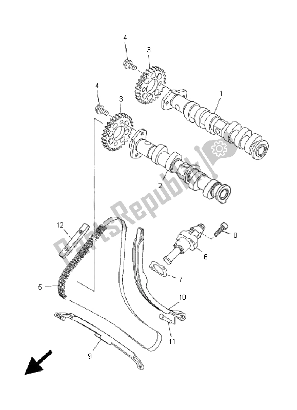 Todas las partes para árbol De Levas Y Cadena de Yamaha TDM 900A 2005