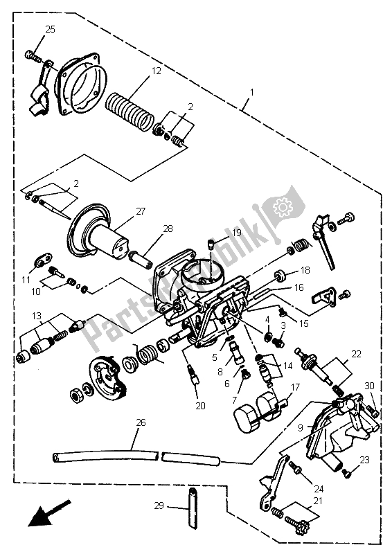 Wszystkie części do Ga? Nik Yamaha XV 250 S Virago 1997