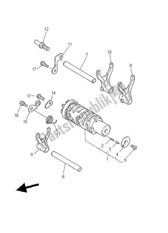 Todas as partes de Shift Cam E Garfo do Yamaha FZS 600 Fazer 2002