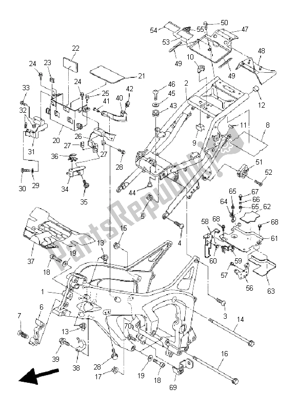 Tutte le parti per il Telaio del Yamaha FZ6 Nahg 600 2009