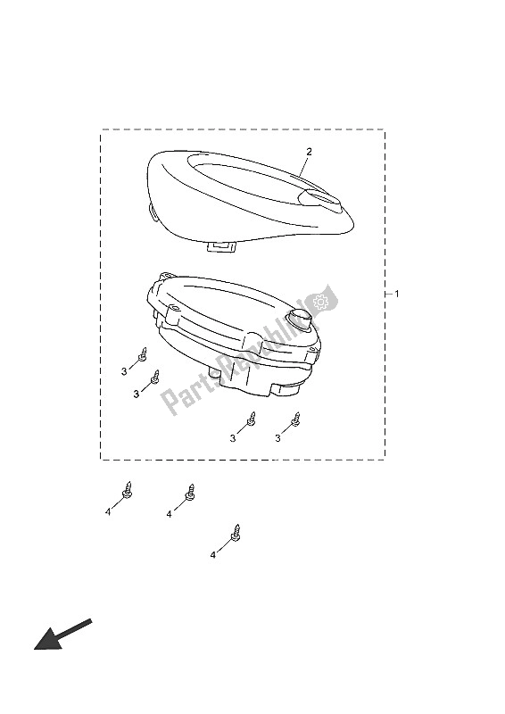 All parts for the Meter of the Yamaha YN 50 2016