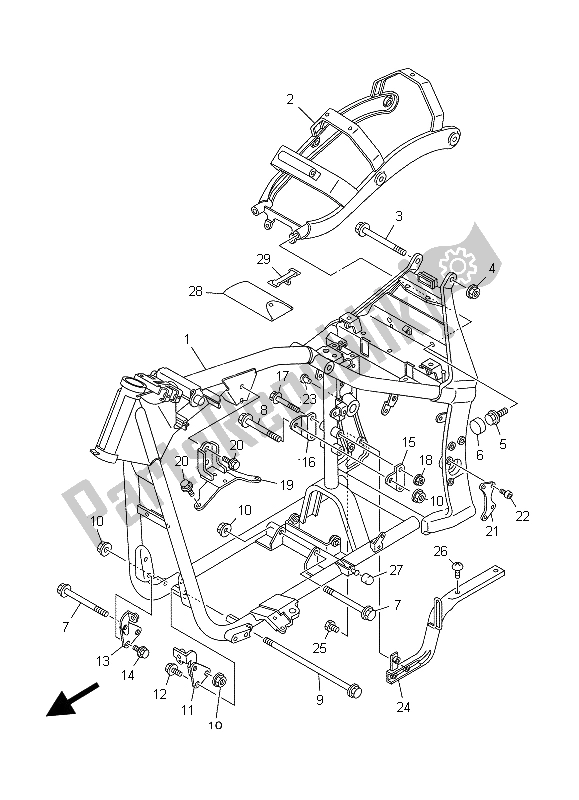 Todas las partes para Marco de Yamaha XV 1600A Wildstar 1999