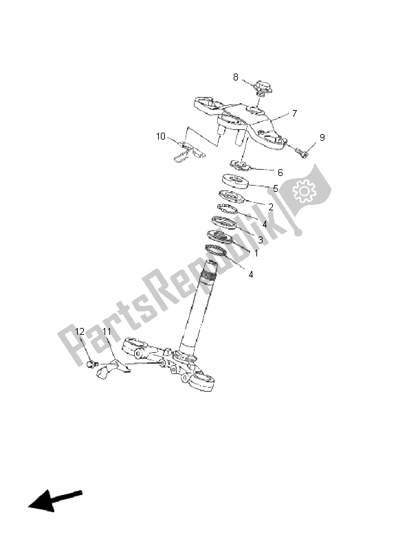 Wszystkie części do Sterowniczy Yamaha TZR 50 2010