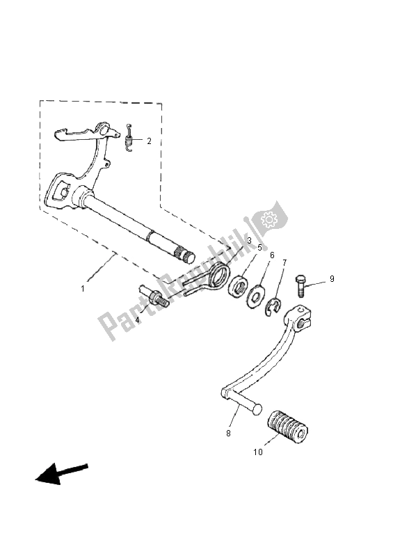 Wszystkie części do Wa? Ek Zmiany Biegów Yamaha PW 80 2008