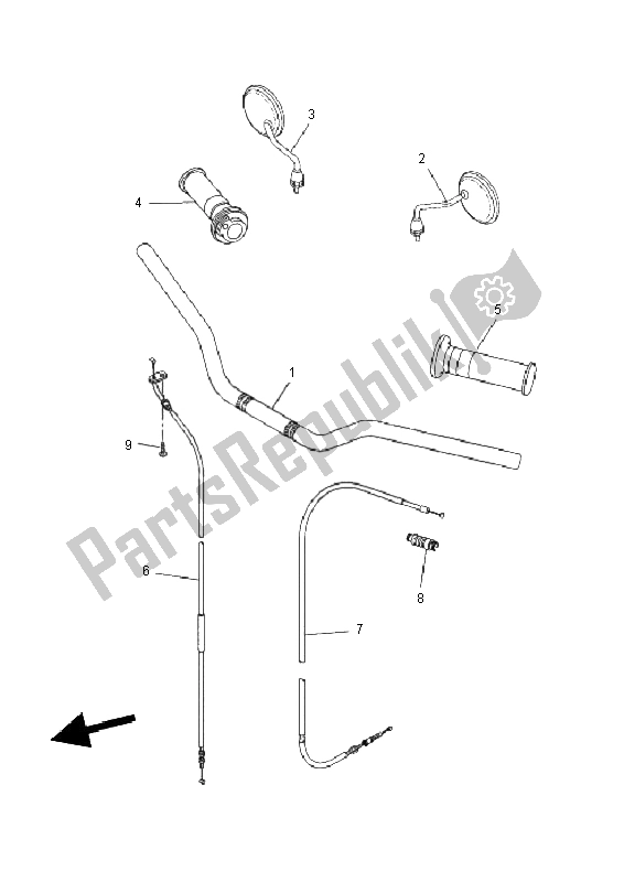 Tutte le parti per il Maniglia E Cavo Dello Sterzo del Yamaha WR 125X 2011