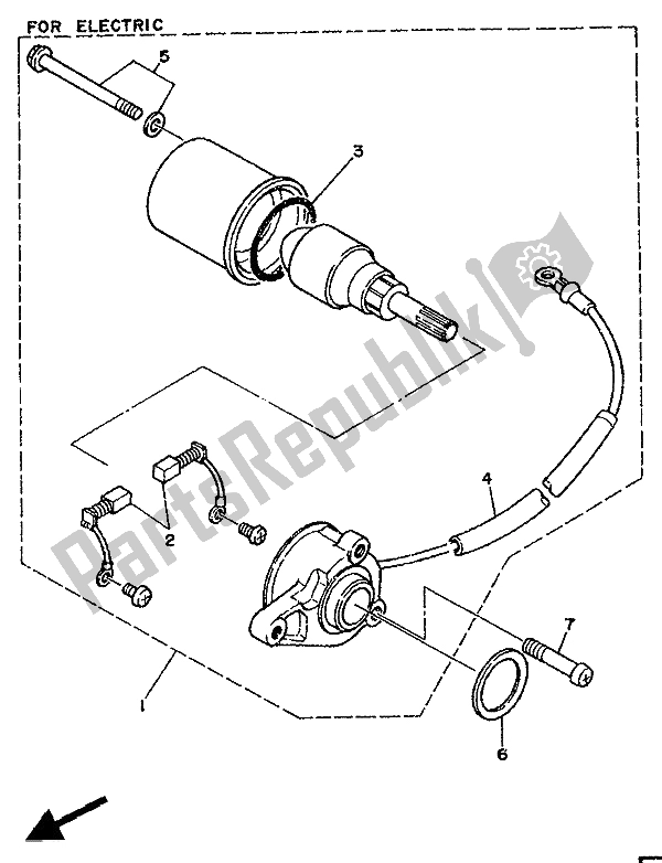 Tutte le parti per il Motore Di Avviamento del Yamaha DT 125E 1990