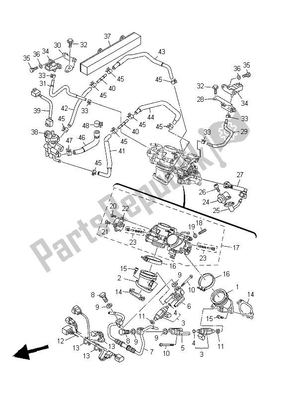 Toutes les pièces pour le Admission du Yamaha XV 1900A Midnight Star 2006