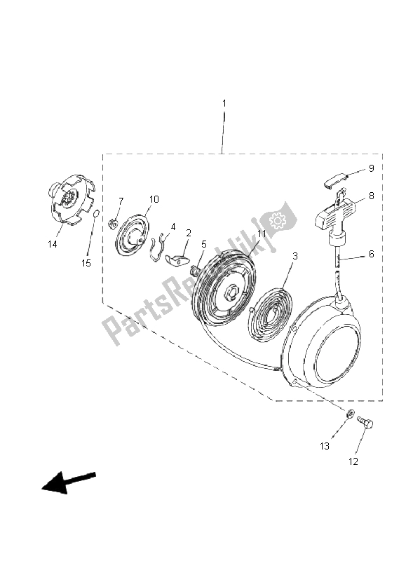 All parts for the Starter of the Yamaha YFM 350 FA Bruin 2X4 2004
