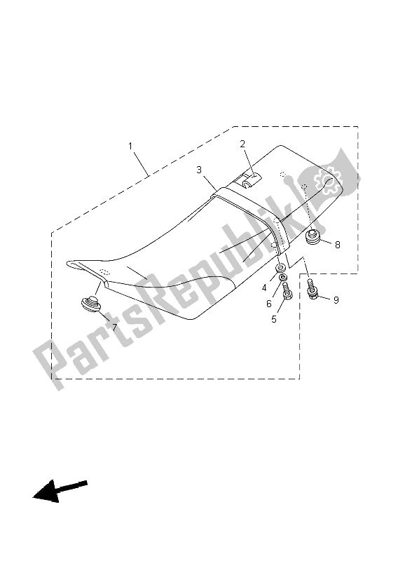 Toutes les pièces pour le Siège du Yamaha TW 125 2004