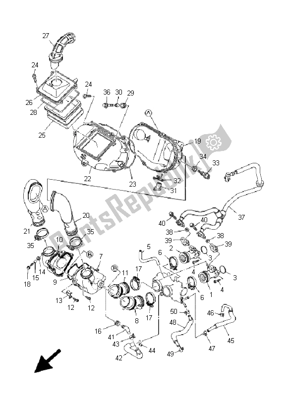 Tutte le parti per il Presa del Yamaha XP 500 T MAX 2005