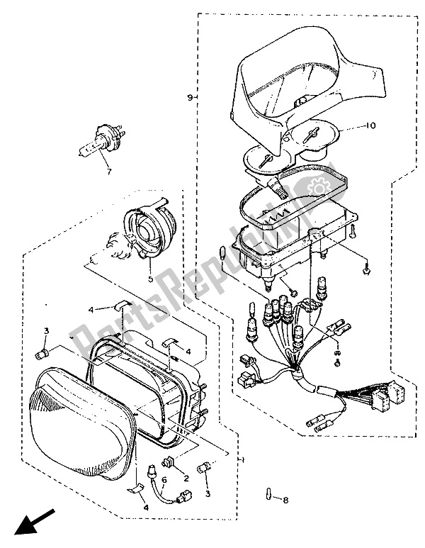 All parts for the Alternate (electrical) of the Yamaha XJ 600S Diversion 1992