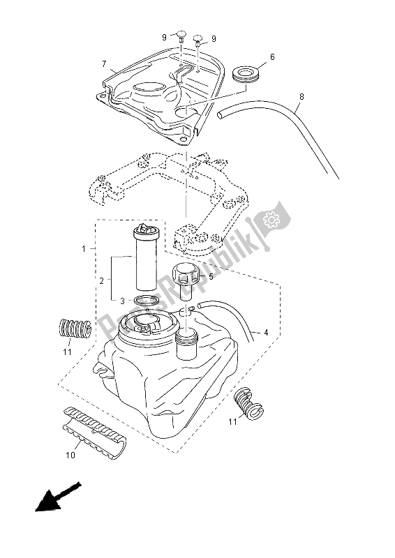 Alle onderdelen voor de Benzinetank van de Yamaha YN 50 FU 2014