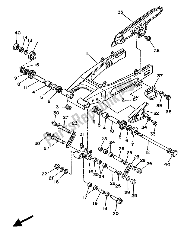 Todas las partes para Brazo Trasero de Yamaha XTZ 750 Supertenere 1990