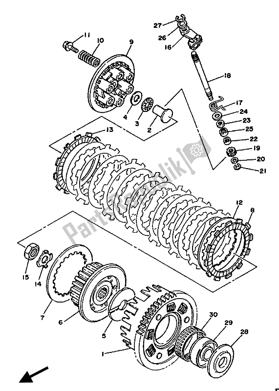 Todas las partes para Embrague de Yamaha XTZ 750 Supertenere 1990