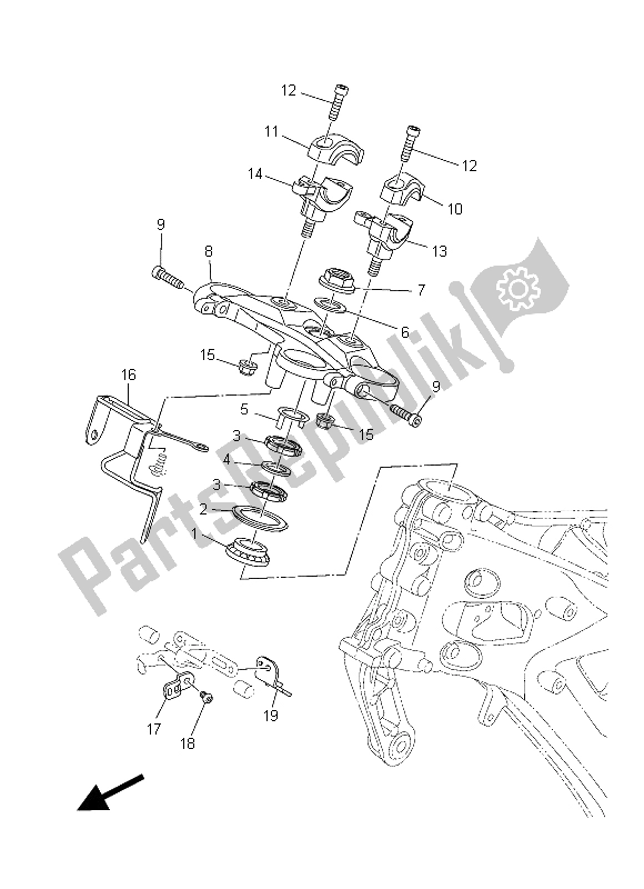 Tutte le parti per il Timone del Yamaha MT 09 900 2015