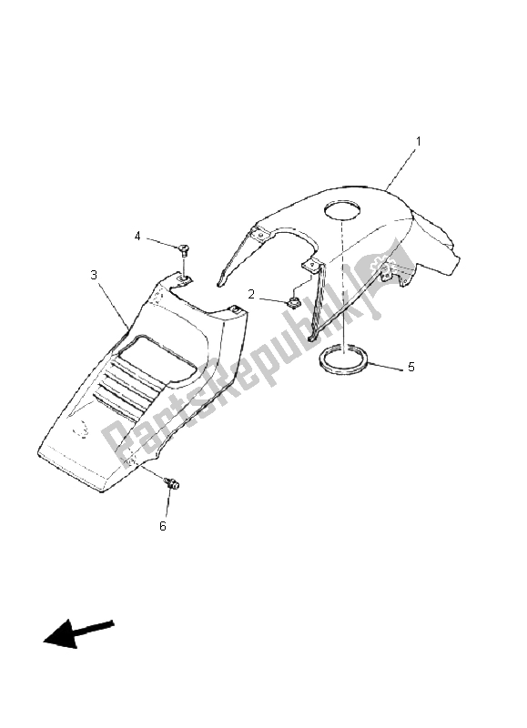 All parts for the Side Cover of the Yamaha YFM 350 Warrior 2004