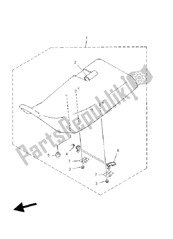 All parts for the Seat of the Yamaha YFM 350 FW Wolverine 4X4 2001