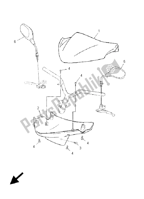 Tutte le parti per il Cowling 1 del Yamaha CS 50 AC Jogr 2005
