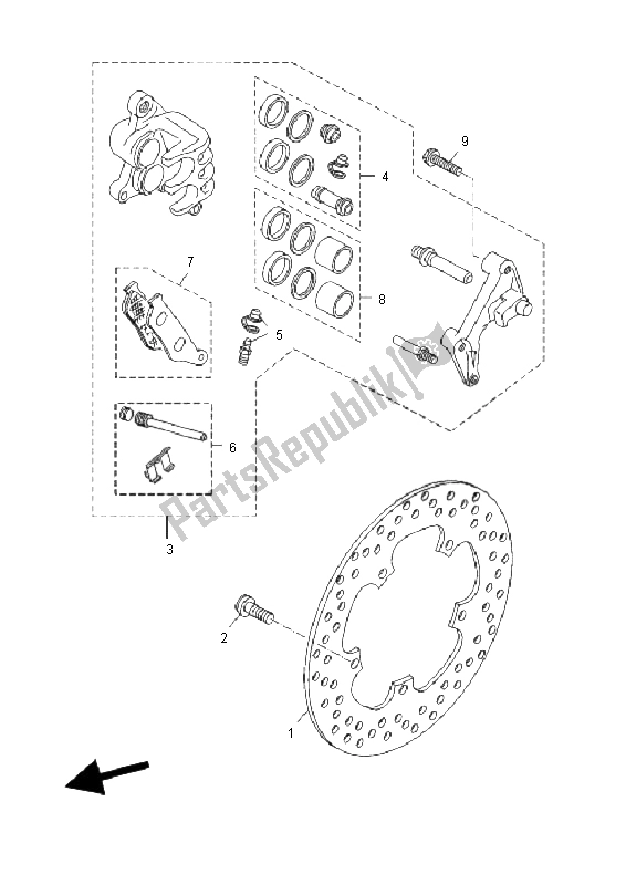 Todas las partes para Pinza De Freno Delantero de Yamaha YP 250R X MAX 2011