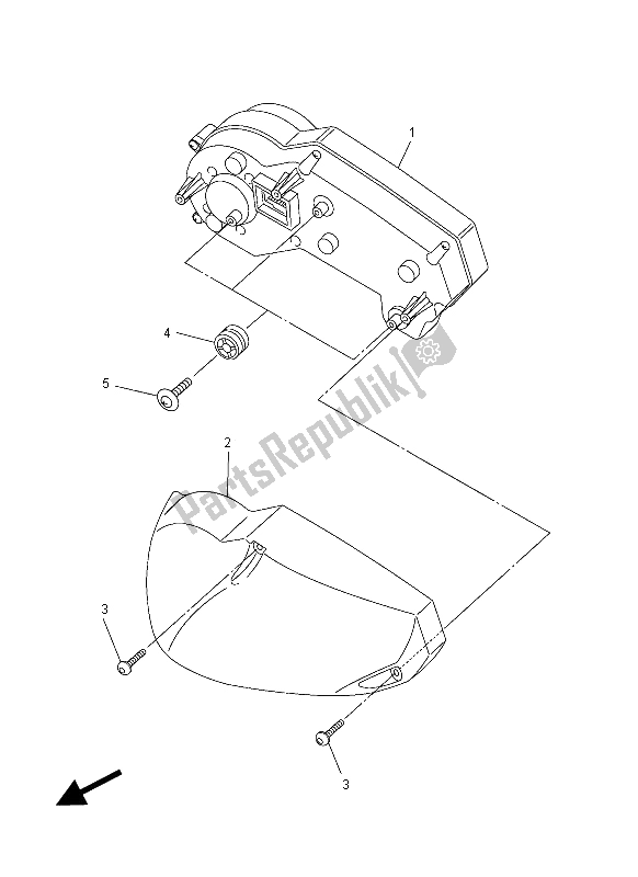 All parts for the Meter of the Yamaha FZ1 N 1000 2012