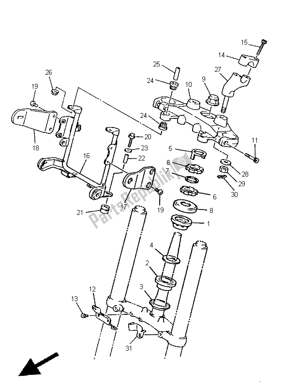 Toutes les pièces pour le Pilotage du Yamaha XJ 600N 1996