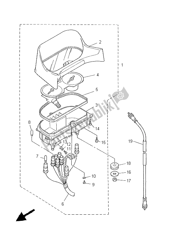 Alle onderdelen voor de Meter van de Yamaha XJ 600S Diversion 1997