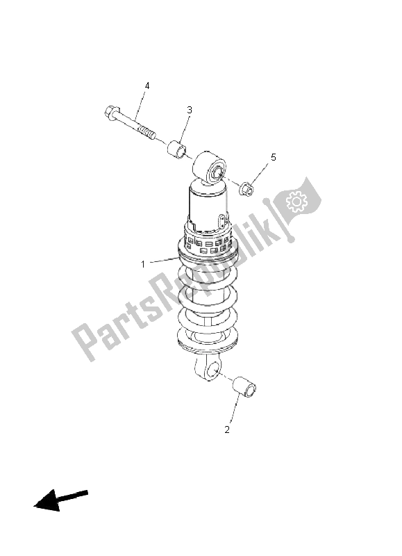 All parts for the Rear Suspension of the Yamaha FZ8 NA 800 2011