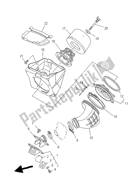 Todas as partes de Ingestão do Yamaha YZ 85 SW LW 2009