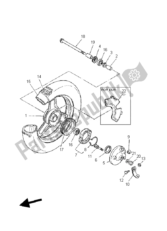 Toutes les pièces pour le Roue Avant du Yamaha PW 50 2010