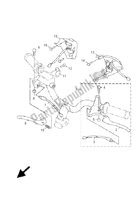 Tutte le parti per il Impugnatura Interruttore E Leva del Yamaha XC 125 Cygnus X 2007