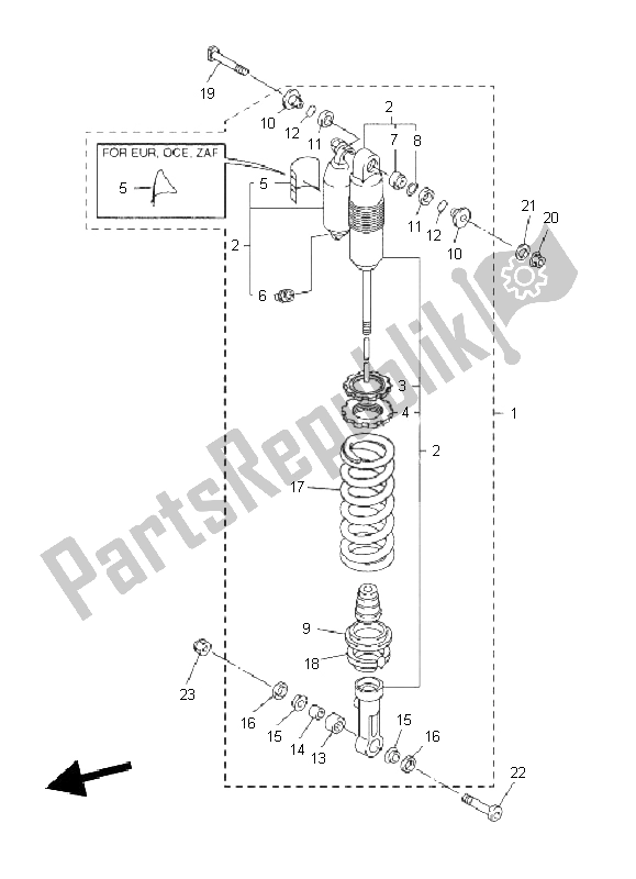 All parts for the Rear Suspension of the Yamaha WR 450F 2011