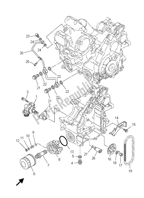 Tutte le parti per il Pompa Dell'olio del Yamaha YXR 700 Fspd Rhino 2013