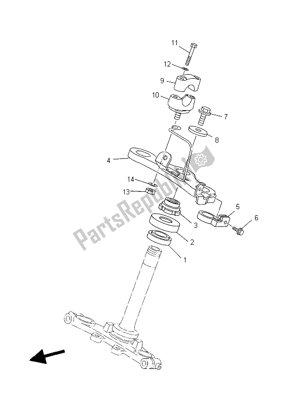 Toutes les pièces pour le Pilotage du Yamaha TT R 90 2006