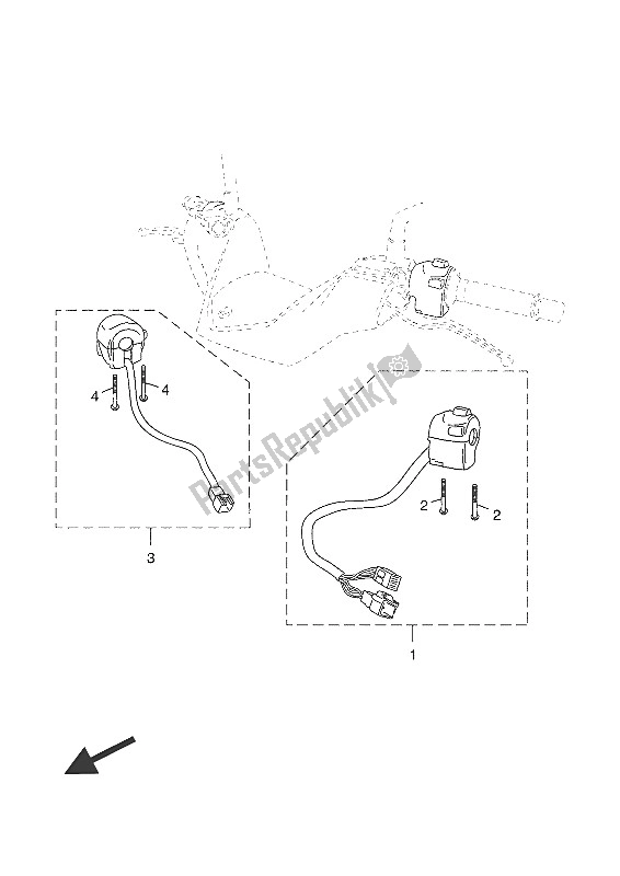 Todas las partes para Interruptor De Palanca Y Palanca de Yamaha YP 125R 2016